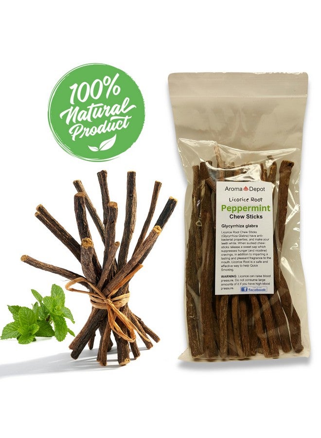 Aroma Depot Aroma Depot Peppermint 4 oz. Flavored Licorice Root Chew Sticks for Humans. 100% Pure Natural | Oral Health & Fresh Bearth | Individual Sticks are 6.5-7 inches Long. Glycyrrhiza Glabra from Turkey. - Image 3