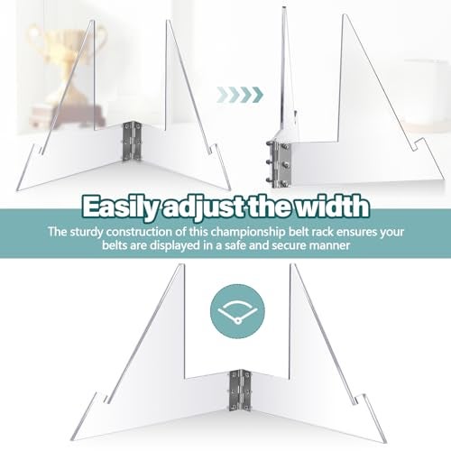 RattanView Acrylic Championship Belt Display Stand Wrestling Belt Buckles Holder for Sport Football Boxing Wrestling Corporate Award Badges - Image 2