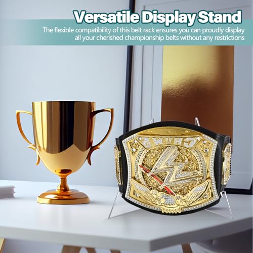 RattanView Acrylic Championship Belt Display Stand Wrestling Belt Buckles Holder for Sport Football Boxing Wrestling Corporate Award Badges - Image 4