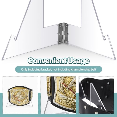 RattanView Acrylic Championship Belt Display Stand Wrestling Belt Buckles Holder for Sport Football Boxing Wrestling Corporate Award Badges - Image 5