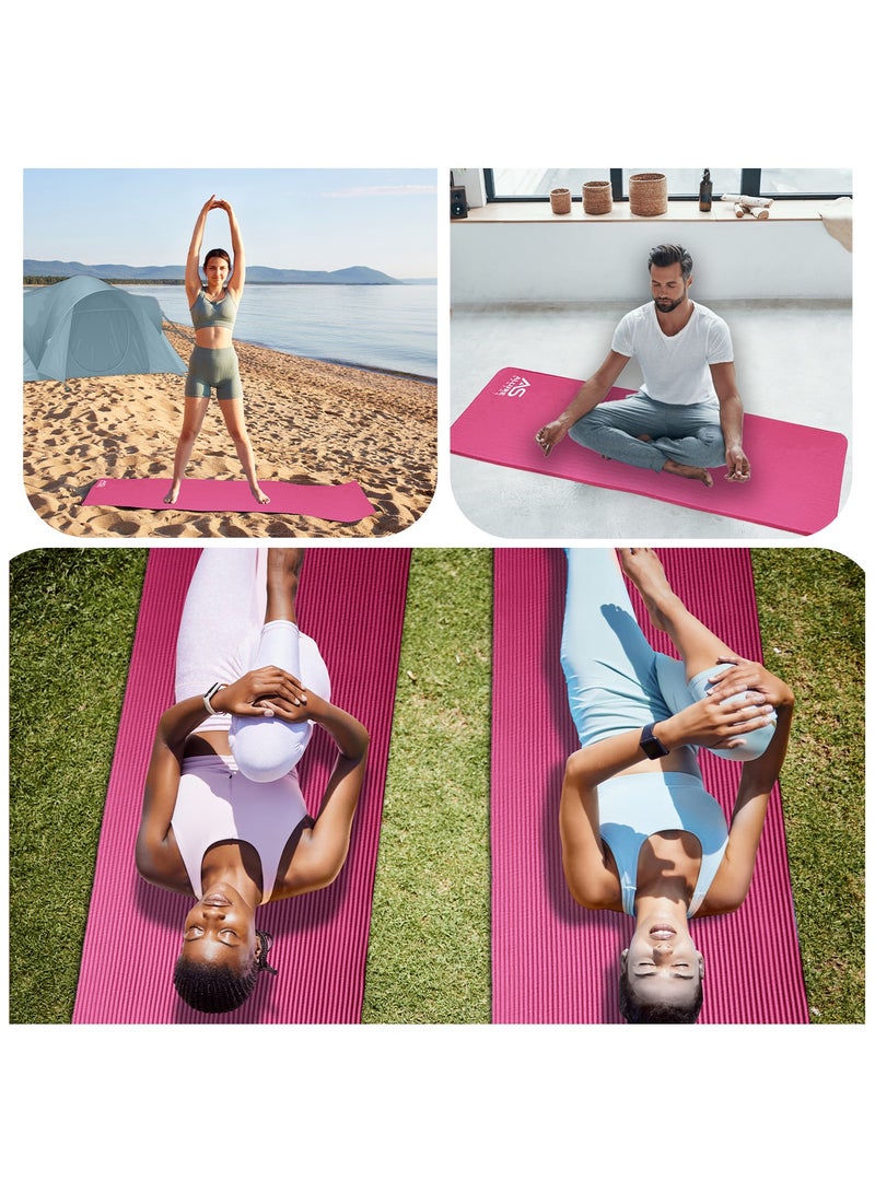 Allure Sphere Sphere Yoga Mat 10Mm Thick Double Sided Non-Slip Nbr Exercise Mat - Ideal Floor Mat For Gymnastic Pilates Fitness Workout Stretching - Training Equipment For Home Gym & Outdoor - Image 3