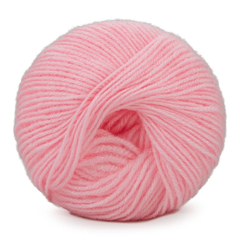 GANGA Ganga Baby Yarn Supersoft Knitting Pink Colour Wool Ball 150 Grams 4ply Soft Wool for ArtCraft Baby wear Blankets Ponchos mufflers capsNeedle Crochet Hook Thread - Image 1