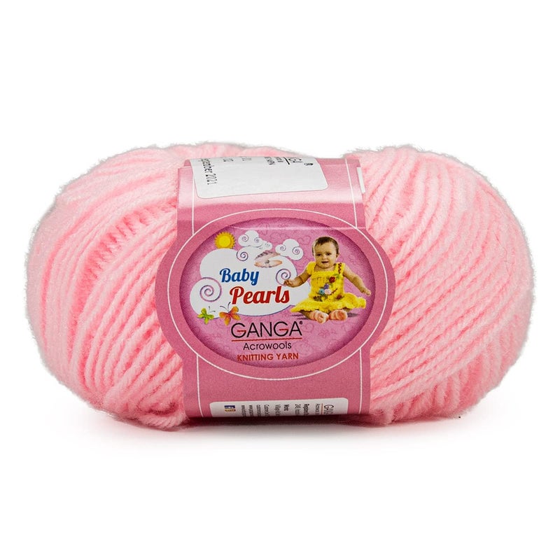 GANGA Ganga Baby Yarn Supersoft Knitting Pink Colour Wool Ball 150 Grams 4ply Soft Wool for ArtCraft Baby wear Blankets Ponchos mufflers capsNeedle Crochet Hook Thread - Image 2