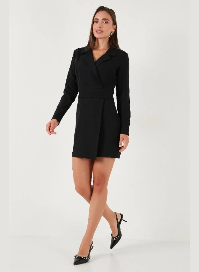 Lela Lela Regular Fit Mono Collar Mini Length Long Sleeve Dress Women's DRESS 611EL749