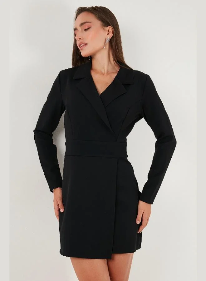 Lela Lela Regular Fit Mono Collar Mini Length Long Sleeve Dress Women's DRESS 611EL749