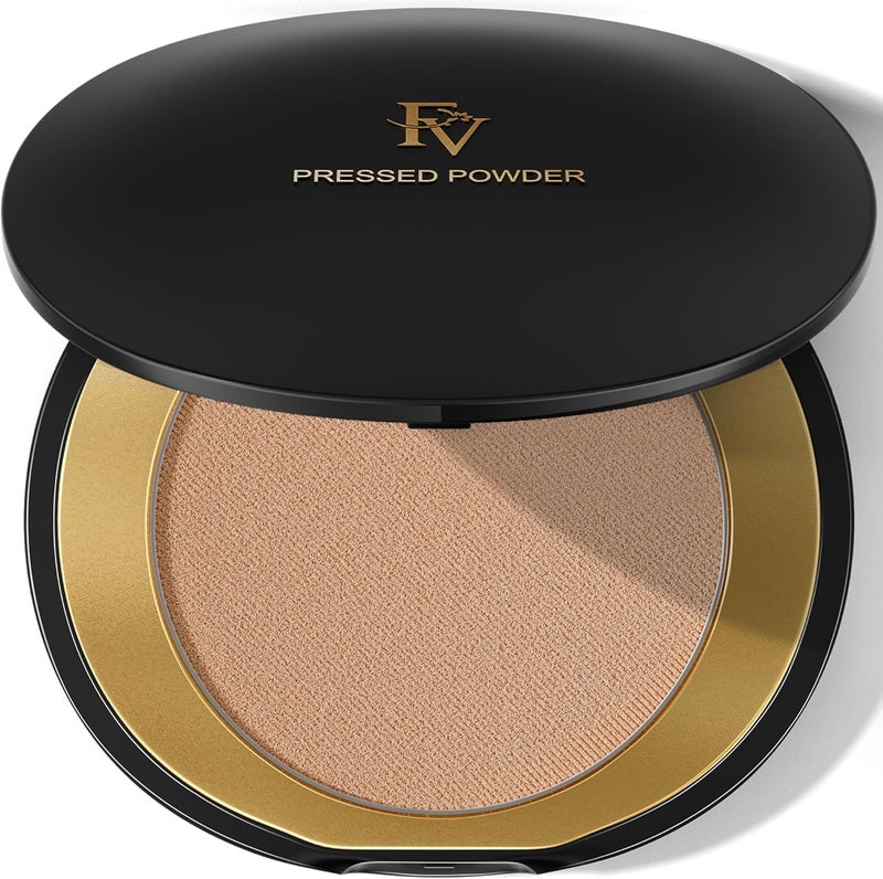 FV Setting Powder Longlasting Medium Coverage Lightweight Mattifying Face Powder for All Skin Types Flawless Matte Finish Oil Absorbing Compact 8g Natural Beige
