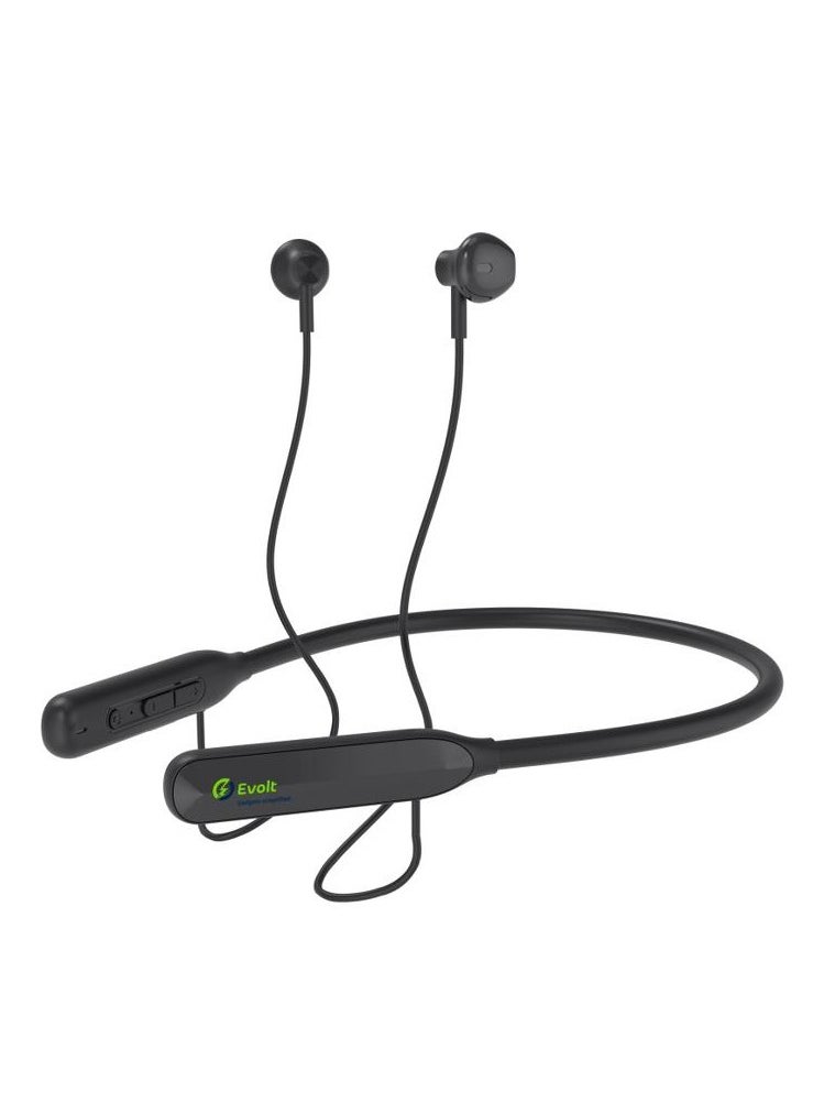 Evolt WNB-100 Wireless Neckband with Magnetic Earbuds Design and Digital Battery Display  - Image 1