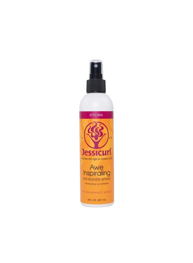 Jessicurl أوه إنسبايرالينج سبراي، بدون عطر مضاف، 8 فل أوقية. سبراي مرطب لتجديد تجعيدات الشعر في منتصف النهار، لتعريف التجعيدات - Image 1