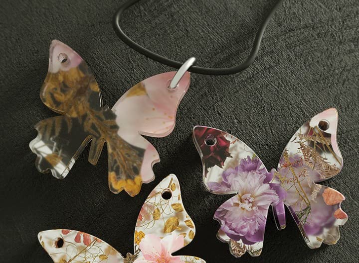ARTOOL Butterfly Shape Resin Art Mold Decorative DIY Multipurpose Keychains Earrings Necklace Wall Decoration Making Tool Epoxy Resin Art Mould 24 in 1 Mould (D58) - Image 2