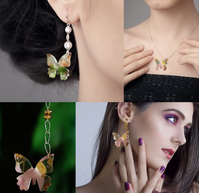 ARTOOL Butterfly Shape Resin Art Mold Decorative DIY Multipurpose Keychains Earrings Necklace Wall Decoration Making Tool Epoxy Resin Art Mould 24 in 1 Mould (D58) - Image 3