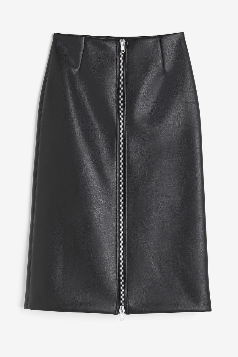 اتش اند ام Coated Pencil Skirt