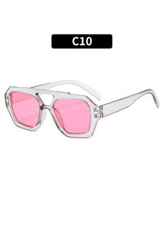 New Punk Vintage Sunglasses Women Party Oversized Sun Glasses Women Personality Simple Eyewear Retro Female Gafas De Sol-Lenses Color:C10-Frame Color:1PC