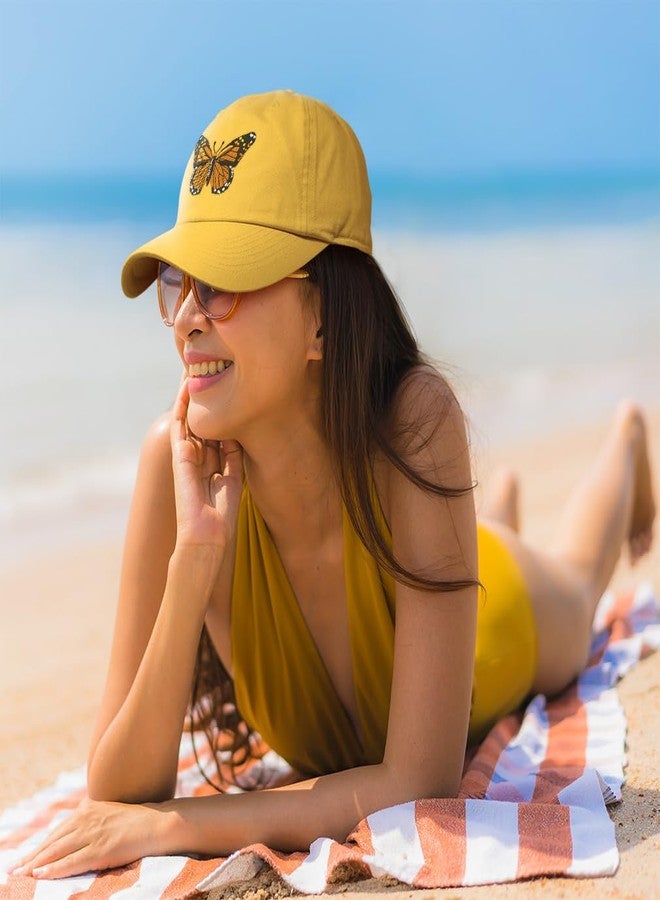 Speedy Pros Soft Baseball Cap Monarch Butterfly Embroidery Insects Butterfly Embroidery Twill Cotton Dad Hats for Men & Women Stone Design Only - Image 2