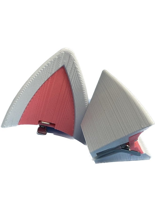 2x Cat Ears - Universal - Made In USA (White/Pink) - Image 2