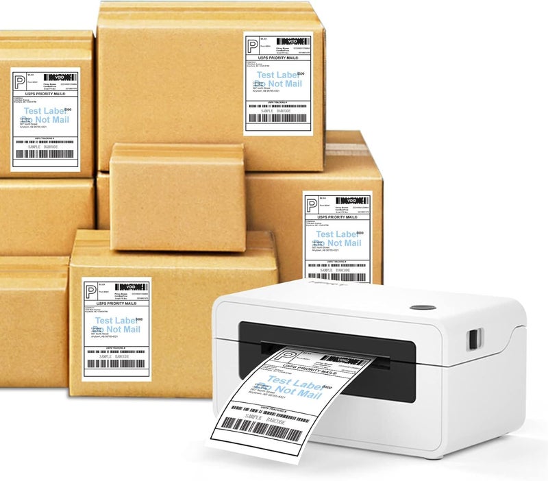 9527 Product 4 x 6 Thermal Labels - Pack of 100 Fanfold Labels for Direct Thermal Printer, White Perforated Shipping Label,100 Label per Stack,1 Stack - Image 4