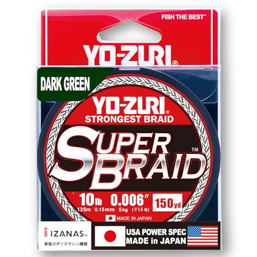 DUEL Yo-Zuri Super Braid 150 Yard Spool Dark Green 10LB - Image 1