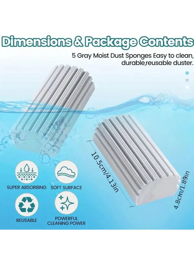 Gray Reusable Sponge Wipes Streak Resistant Non Scratch Cleaning Cloths For Kitchen Windows Home Commercial Use - Image 5