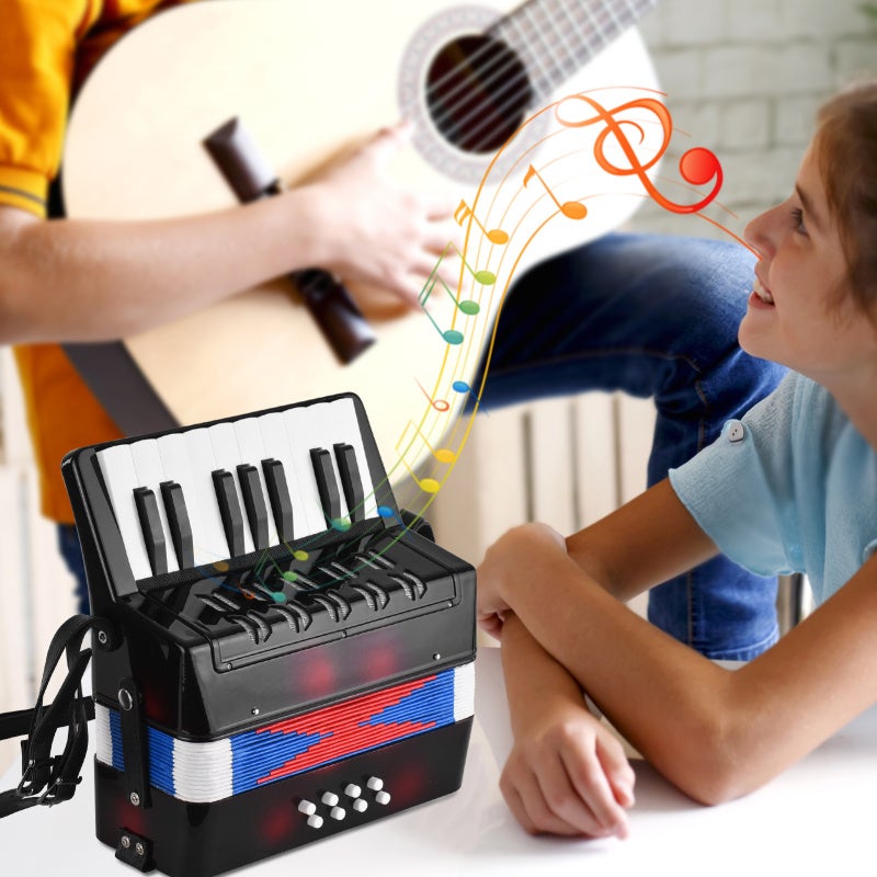 Music Toy: Accordion With Adjustable Strap, Eco-Friendly High Quality Material - Enhances Musical Talent, Improves Rhythm Sense For Future Musicians, Child Development - Image 1