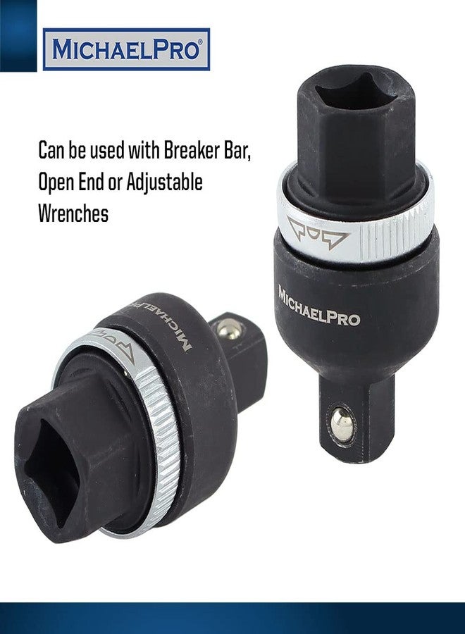 MichaelPro MP012017 3/8-Inch Drive Ratcheting Breaker Bar Adapter - Converts 1/2” Drive Breaker Bar or Sliding T-Handle into a 3/8" Drive Ratchet - Image 4