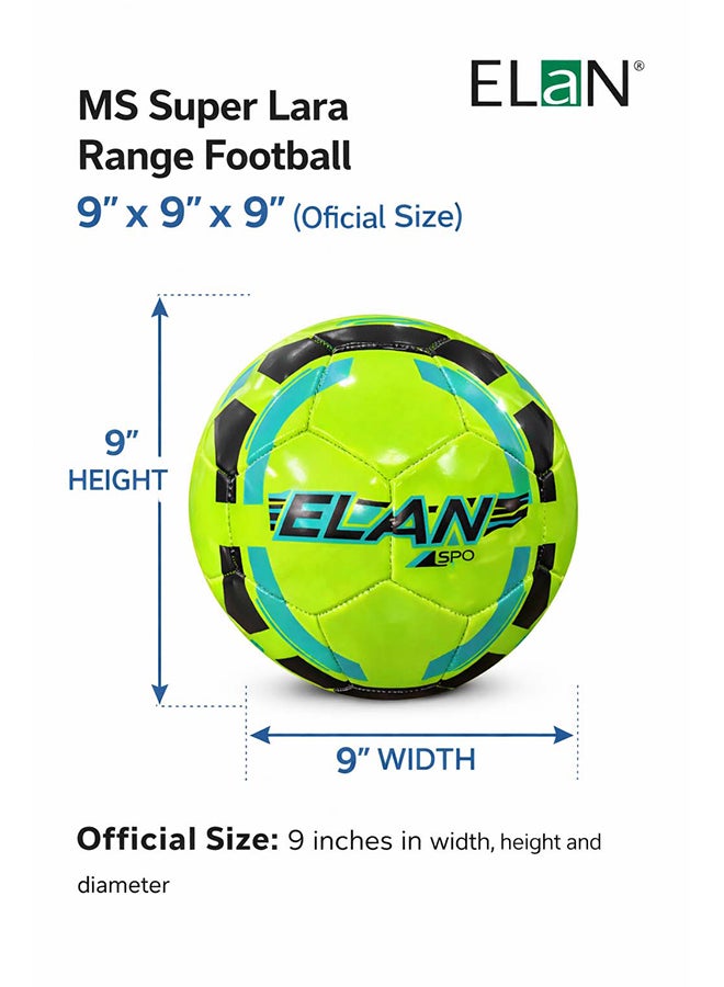 Elan Superlara Printed Football Size 5 – Official Size PVC Stitched Football, Durable Outdoor Soccer Ball with High Visibility Graphics for Training, School and Recreational Play - Image 5