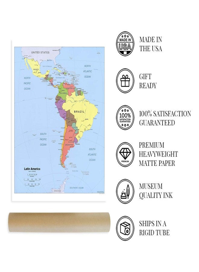 HISTORIX 2006 Latin America Map Poster - 24x30 Inch Central and South America Wall Map - Ideal Home or Office Decor - Image 4