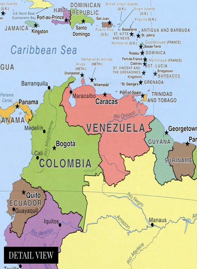 HISTORIX 2006 Latin America Map Poster - 24x30 Inch Central and South America Wall Map - Ideal Home or Office Decor - Image 2