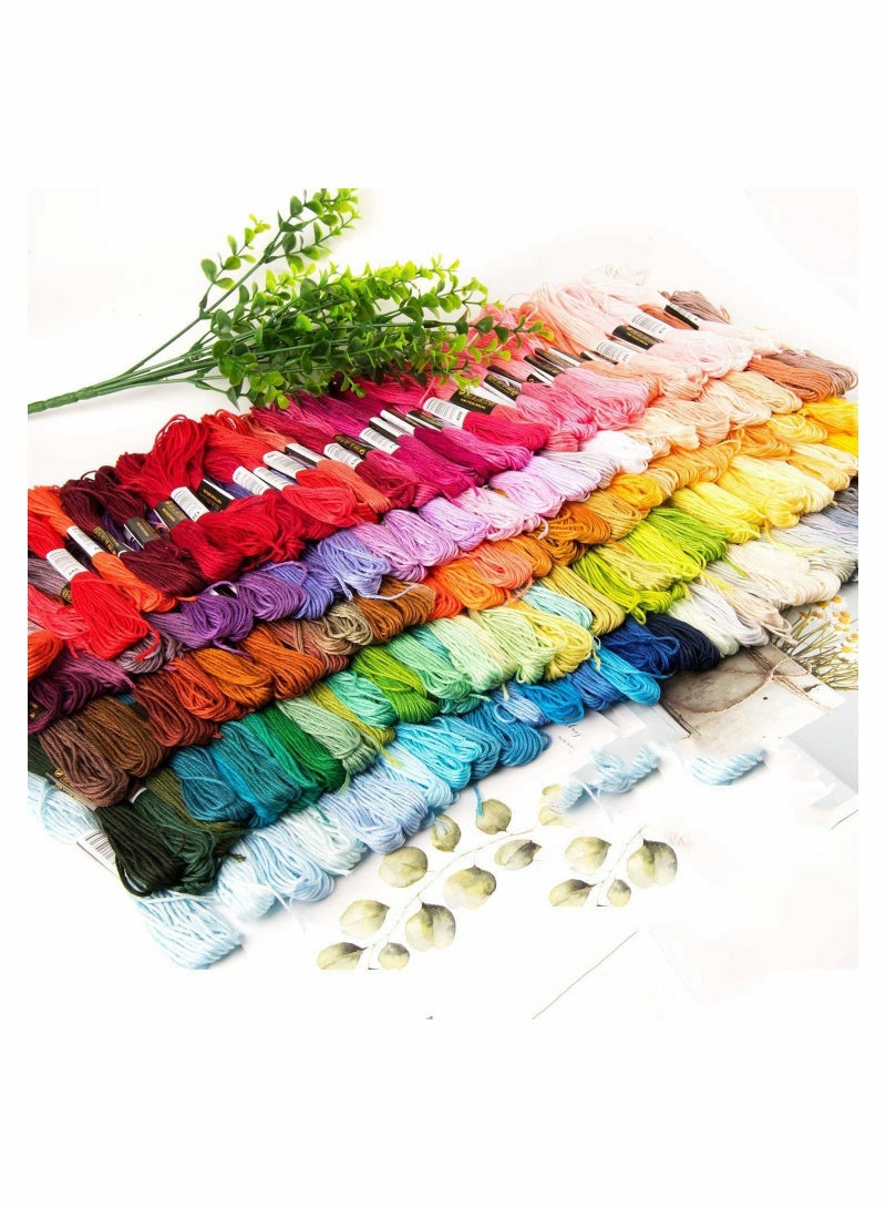 SYOSI Embroidery Thread, Colored Pack of 200 Skeins, Cotton Embroidery Thread for Cross Stitch Thread, Bracelet Yarn, Craft Thread, Embroidery Thread Pack - Image 5