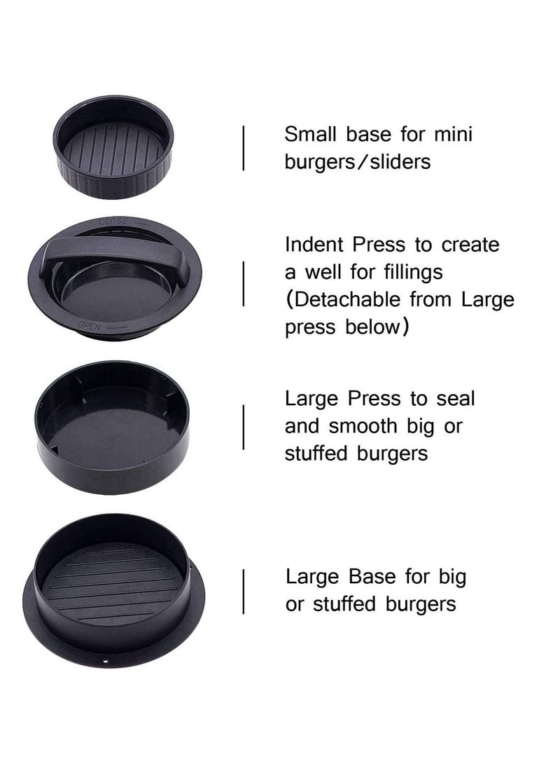 Mixed Hamburger Press Tool Kitchen Cookware Black  - Image 2