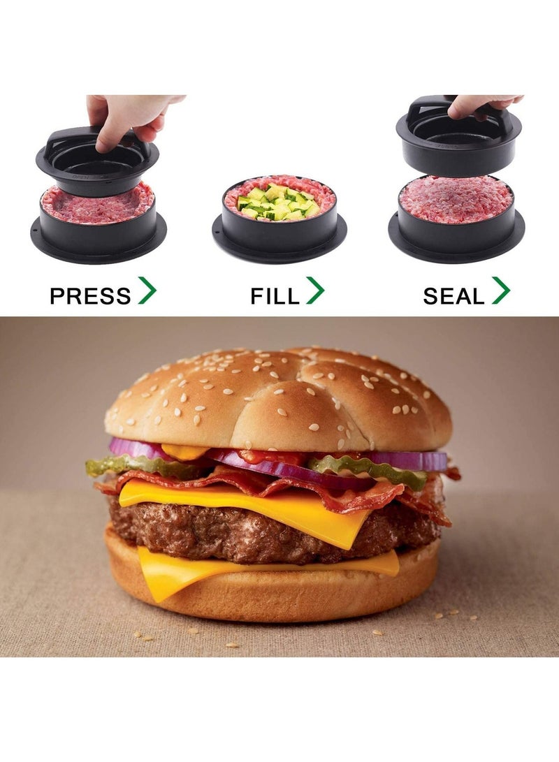 Mixed Hamburger Press Tool Kitchen Cookware Black  - Image 4