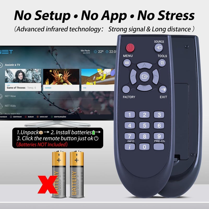 جهاز تحكم عن بعد بديل AA81-00243A مناسب لتلفزيون سامسونج AA8100243A TM930 - Image 4