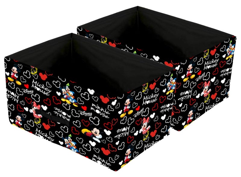 Kuber Industries Disney Mickey Print Non Woven Fabric 2Replacement Rectangular Drawer Metallic Floral Print Non Woven Fabric Standard Drawer Storage Cloth Organizer Unit - Image 2