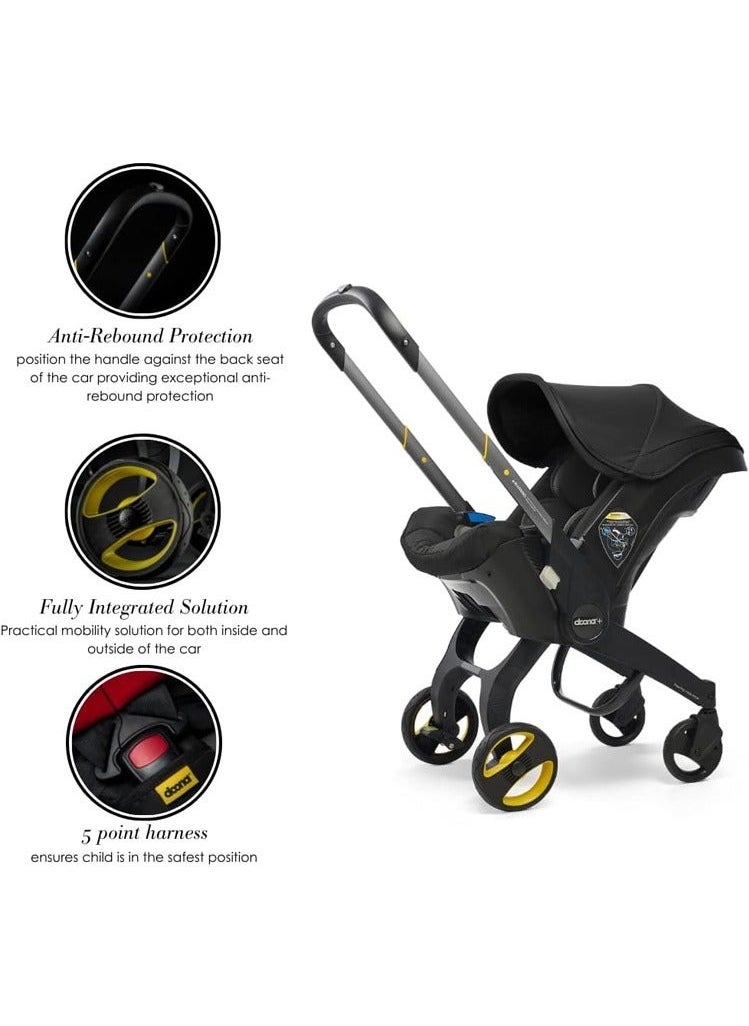 Baby Stroller with 2 Organizer Bag Lightweight Foldable Multi-Function 4-In-1 Two Way Pushable from Birth to 3 Years Old