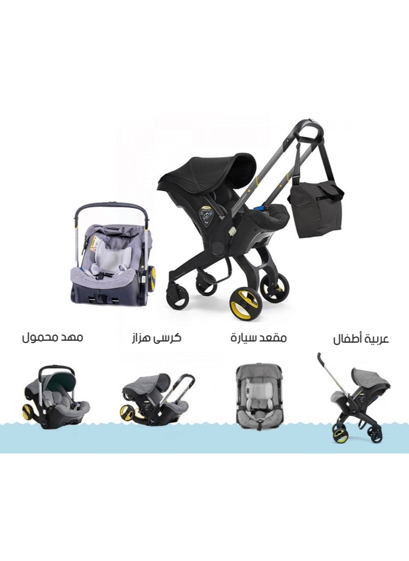Everything For Kids Baby Stroller with 2 Organizer Bag Lightweight Foldable Multi-Function 4-In-1 Two Way Pushable from Birth to 3 Years Old  - Image 4