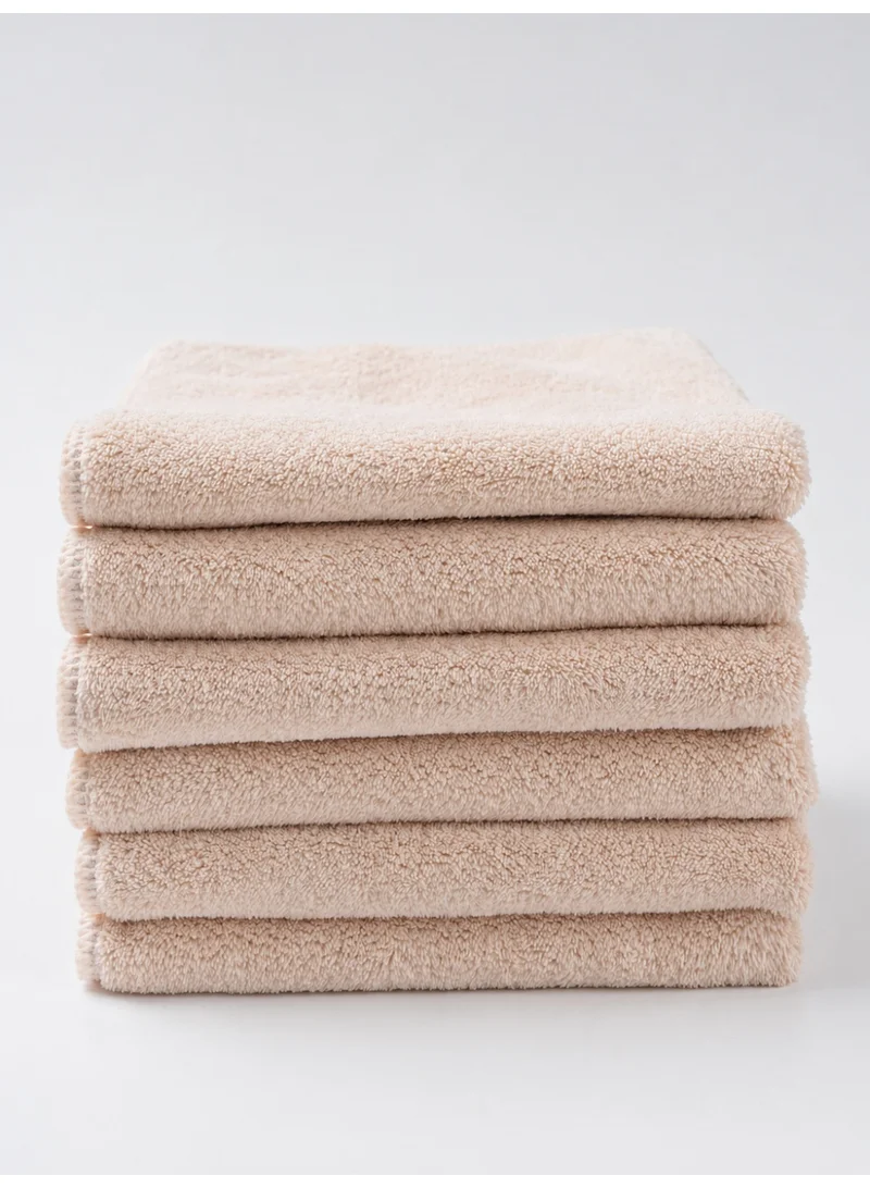 Donetella Light Beige 6-Pack Microfiber Kitchen Towels 35×35 cm Size – 330 GSM, Highly Absorbent, Quick Dry, Lint Free, Streak Free | Dish & Counter Cleaning  | Best Price UAE