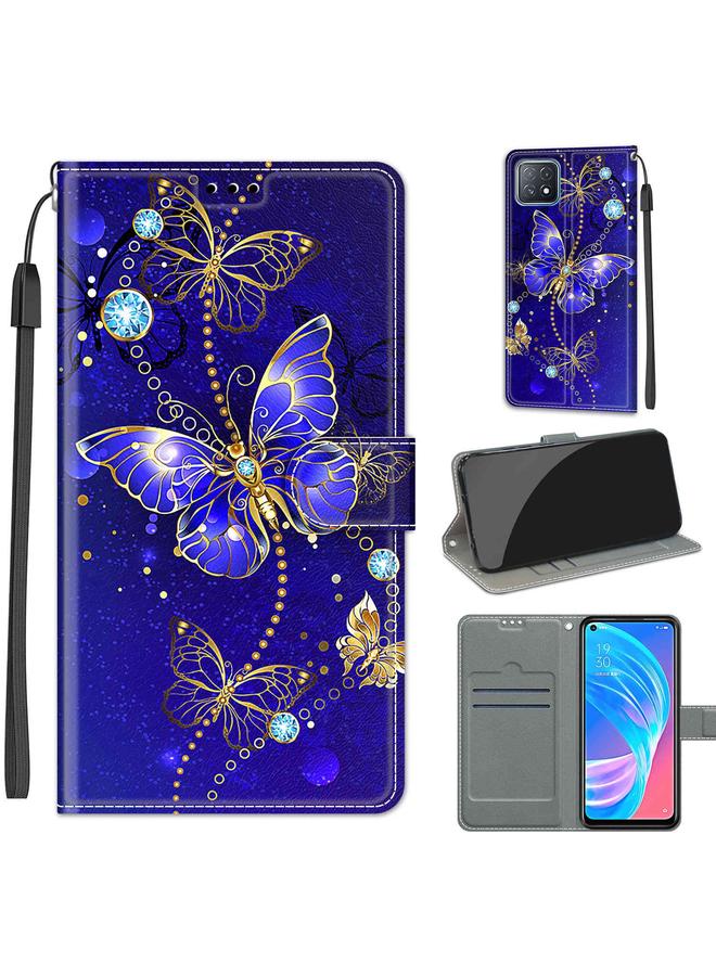 The Bros Voltage Coloured Drawing Magnetic Clasp Horizontal Flip PU Leather Case with Holder & Card Slots For OPPO A72 5G / A73 5G / A53 5G