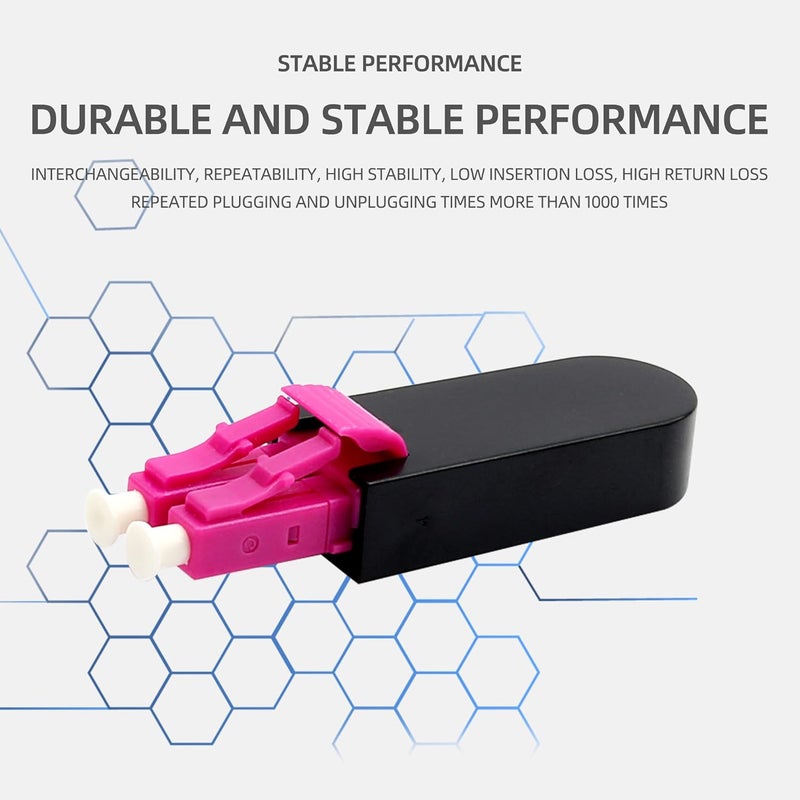 CRUISER Fiber Optic Loopback Adapter LC/MM Fiber Optic Signal Loop Connector (OM4) - Image 4