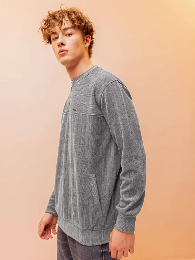 بيونغ سترة رياضية رمادية فاتحة