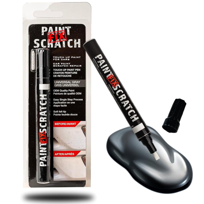 Scratch Fix Universal Gray Automotive TouchUp Paint Pen for Deep Car Scratches Precision Applicator for Below Clear Coat Repair QuickDry WeatherResistant Finish Gray
