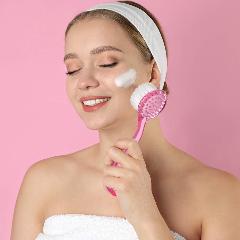 Patelai 6 Pieces Facial Cleansing Brush Soft Bristle Facial Scrub Exfoliating Brush with Acrylic Handle, Face Wash Scrub Exfoliator Brushes for Face Care Makeup Skincare Removal - Image 4