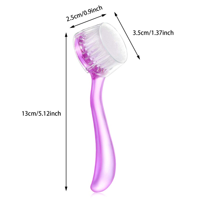 Patelai 6 Pieces Facial Cleansing Brush Soft Bristle Facial Scrub Exfoliating Brush with Acrylic Handle, Face Wash Scrub Exfoliator Brushes for Face Care Makeup Skincare Removal - Image 2