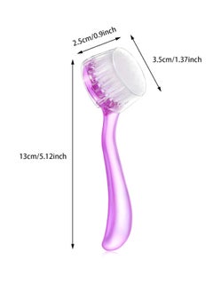 Patelai 6 Pieces Facial Cleansing Brush Soft Bristle Facial Brush Scrub Exfoliating Facial Brush with Acrylic Handle, Face Wash Scrub Exfoliator Brush for Face Care Makeup Skincare Removal  - Image 2