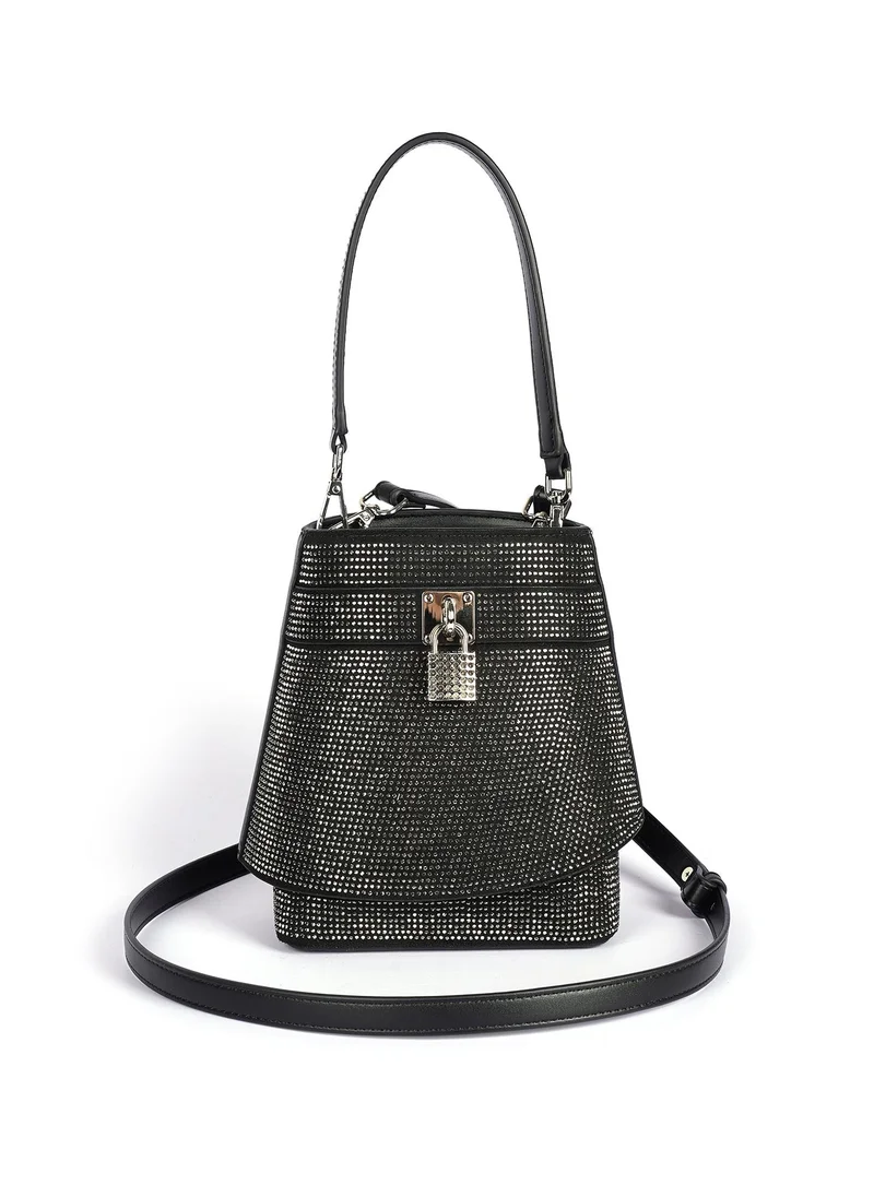 Cuple Studded trapezoidal shape handbag