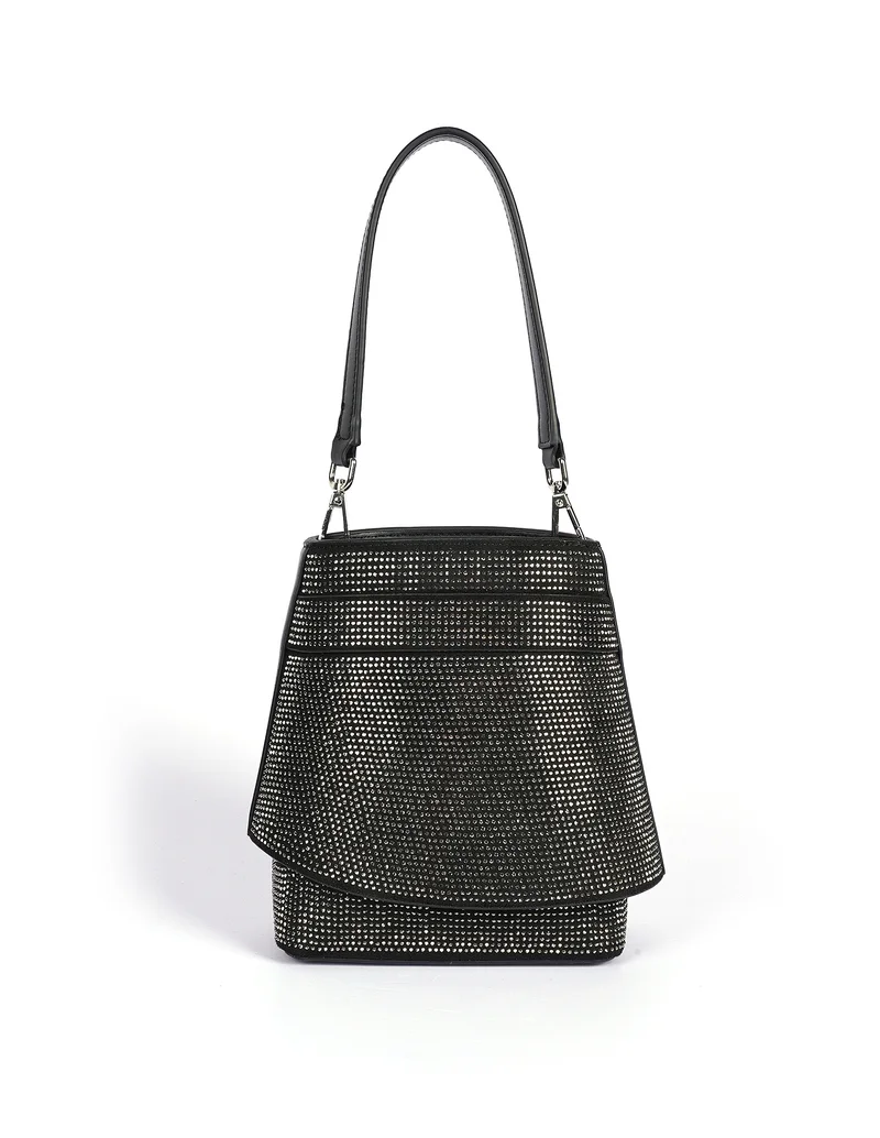 Cuple Studded trapezoidal shape handbag