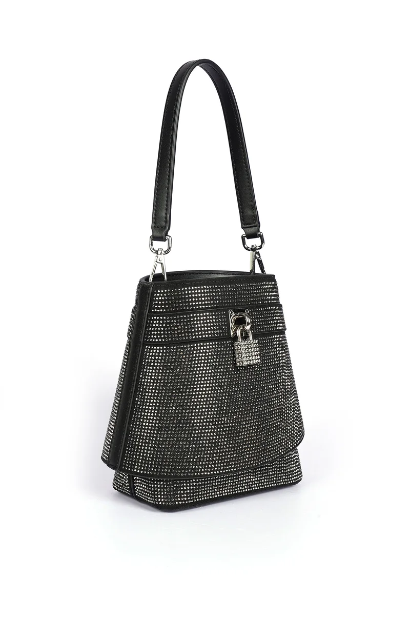 Cuple Studded trapezoidal shape handbag