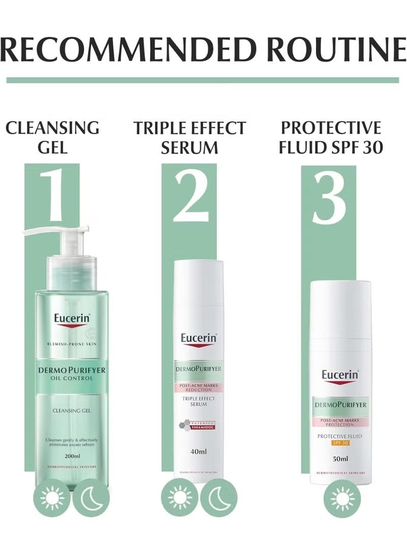 يوسيرين ديرموبيوريفير سر البشرة الصافية والمطفية بدون آثار حب الشباب وحماية SPF 30 - 50 مل - Image 3
