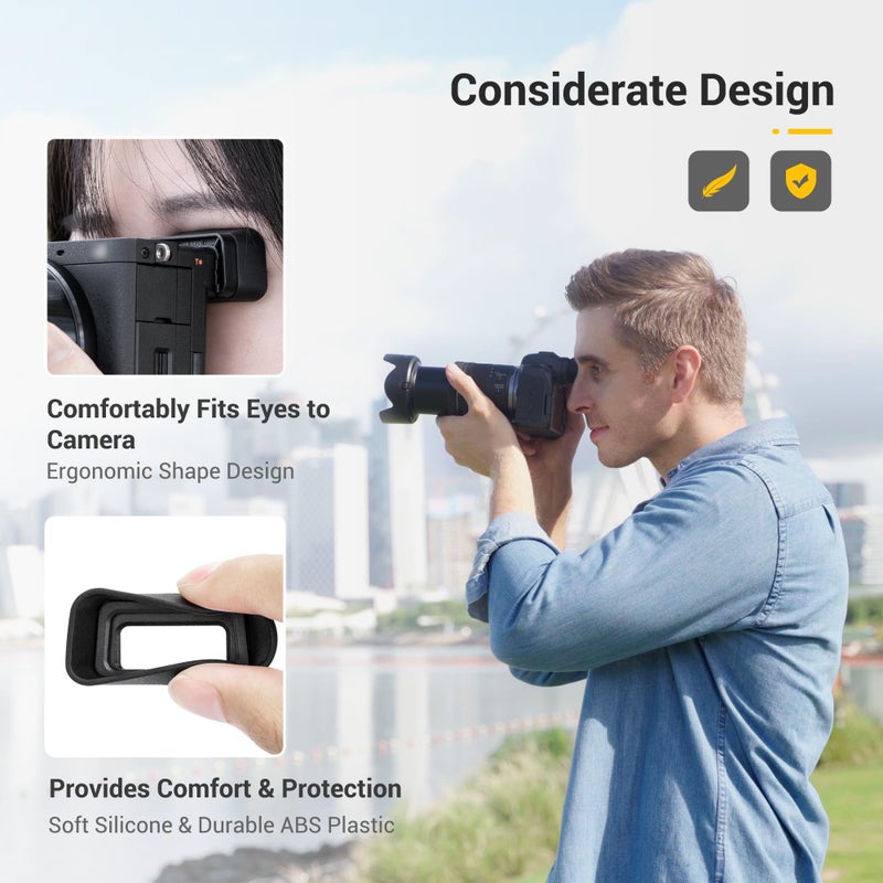 Kiorafoto A6700 Eyecup Eyepiece, Soft Silicon Extended Camera Eye Cup Viewfinder Special Designed for Sony A6700 Alpha APS-C Mirrorless Camera Replaces Sony FDA-EP20 (Not Affect The Use of A6700 Camera Screen) - Image 3