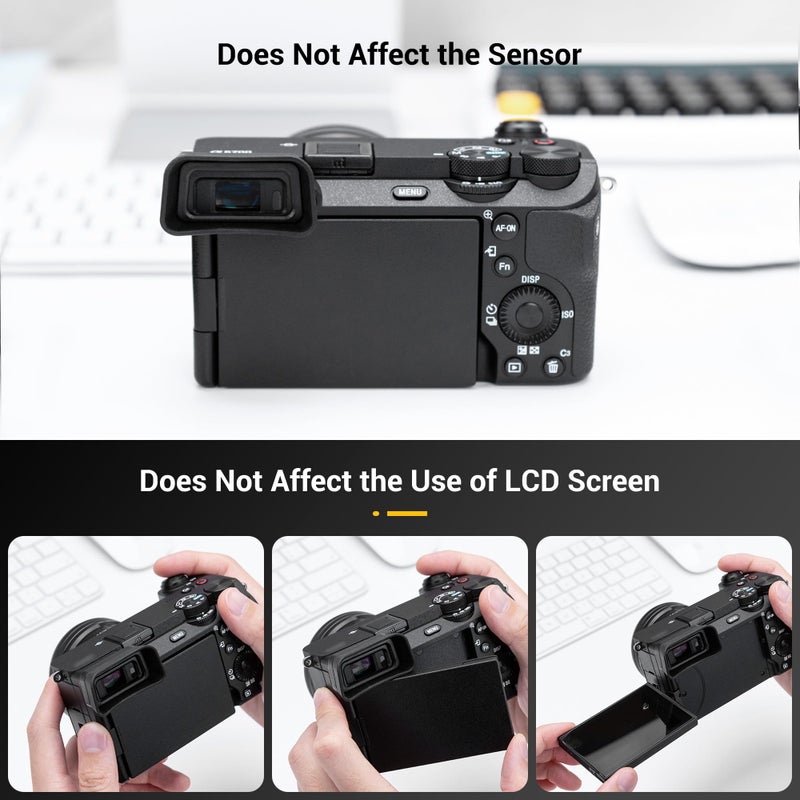 Kiorafoto A6700 Eyecup Eyepiece, Soft Silicon Extended Camera Eye Cup Viewfinder Special Designed for Sony A6700 Alpha APS-C Mirrorless Camera Replaces Sony FDA-EP20 (Not Affect The Use of A6700 Camera Screen) - Image 5