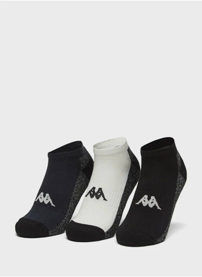 كابا 3 Pack Logo Ankle Socks