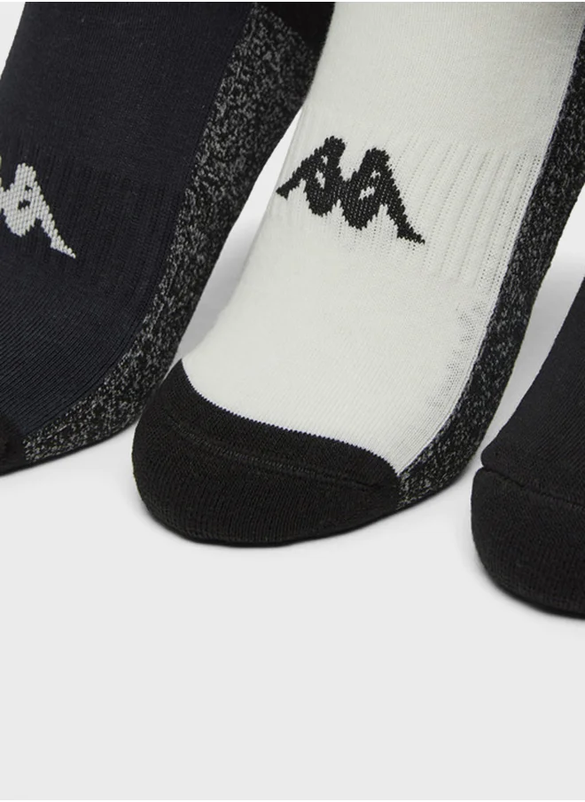 كابا 3 Pack Logo Ankle Socks