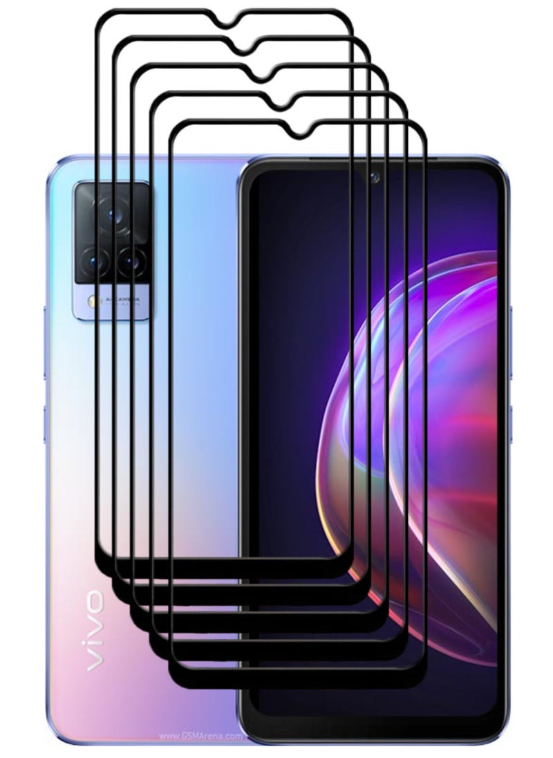 ACLIX 5 Pieces Antistatic ESD Dustproof Premium Quality High Definition Tempered Glass Screen Protector Designed For vivo V21 - Image 1